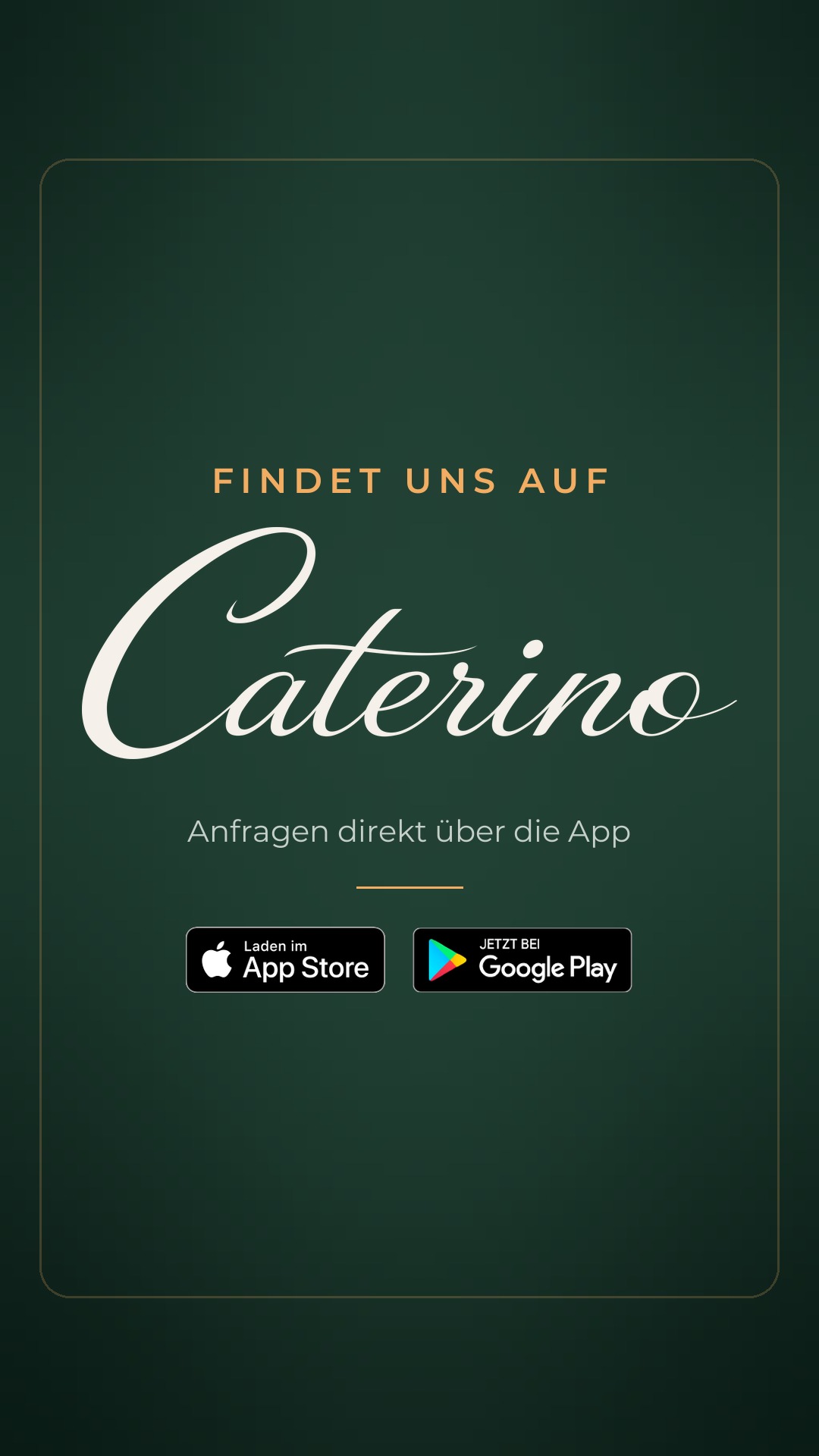 Instagram-Post: Findet uns auf Caterino